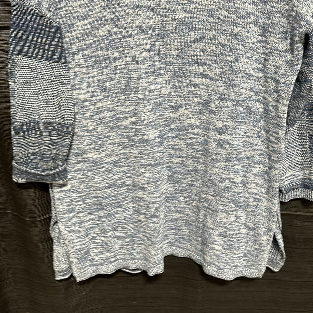 Soft Surroundings Blue Waterfall Open Front Cardigain Duster Size M / Box‎ 12-14 - Picture 7 of 8
